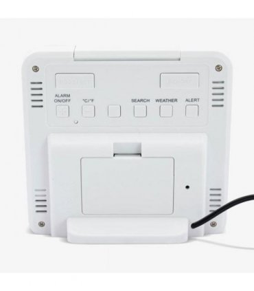 Acctim Wyndham Display Black 6 in 1 Barometric Weather Station with Outdoor Sensor Temperature Humidity Alarm Clock