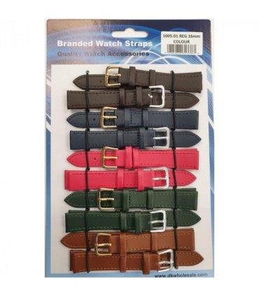 Leather Coloured Watch Straps Pk10  size 18mm 1005.01