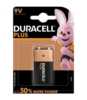Duracell Plus 9V Alkaline Batteries 1 Per Card- Box of 10
