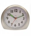 Acctim Jefferson Silent Sweep, Crescendo and Light features Bedside Alarm Clock in Silver - 16487