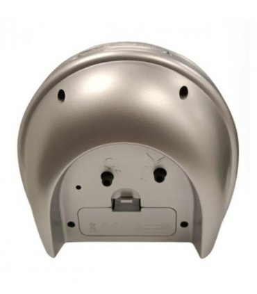 Acctim Jefferson Silent Sweep, Crescendo and Light features Bedside Alarm Clock in Silver - 16487