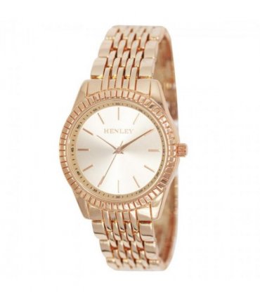 Henley Ladies Dress Bracelet Watch Rose Gold H07328.44