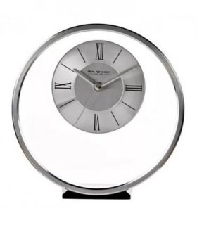 Widdop Round Silver Mantel Clock W2937S