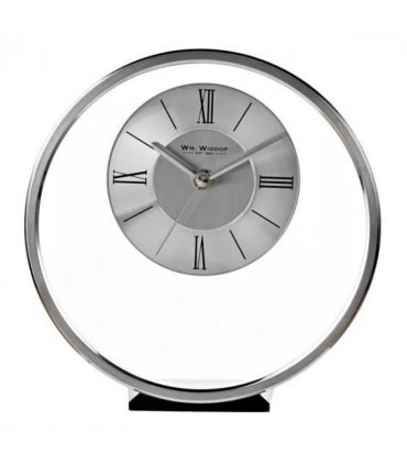 Widdop Round Silver Mantel Clock W2937S