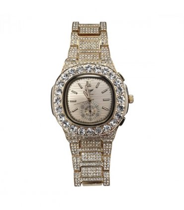 NY LONDON GENTS BLING WATCH PI-7644 GOLD