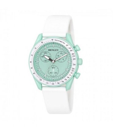 Henley Ladies Pastel Coloured Silicone Sports Watch White/Green H06179.11
