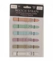 PASSR Sun Mixed Pastille Colour Calf Leather Watch Straps Regular card of 6 - Silver Buckle