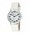 Ravel Unisex Classic Big Dial White Leather Strap Watch R0105.13.4A