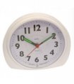 Acctim Jefferson Silent Sweep, Crescendo and Light features Bedside Alarm Clock in White - 16482