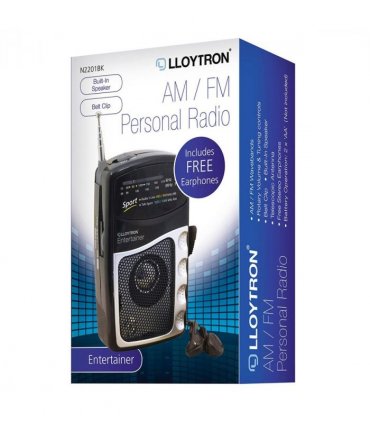 Lloytron 2 Band Personal Sports Radio with Earphones- N2201BK