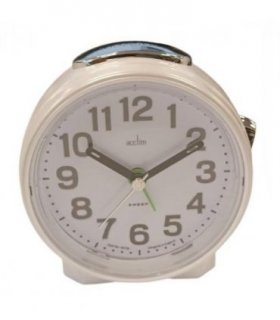 Acctim Eden Non Ticking Sweep Crescendo Alarm Clock in White - 16522