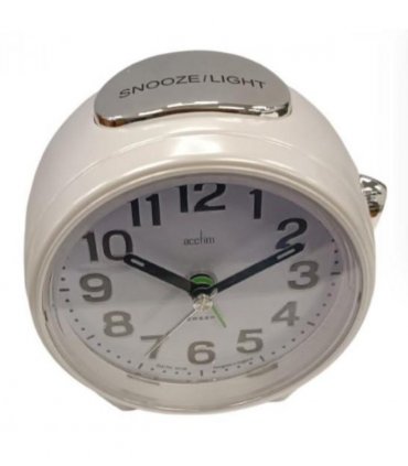 Acctim Eden Non Ticking Sweep Crescendo Alarm Clock in White - 16522