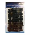 Lizard Grain Leather Black and Brown Watch Straps Pk10 size 22mm 1009