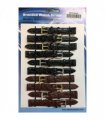 Brown/Black Leather Croc Grain Watch Straps Pk10 22mm 1010