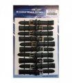 Leather Black Extra Long Watch Straps Pk10 size 14mm 1055.05