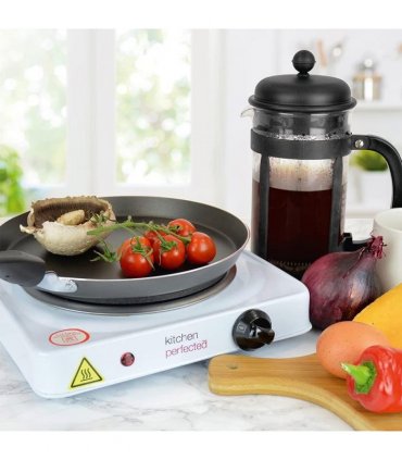 KitchenPerfected 1500W Stainless Steel Single Hotplate