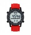 Henley Mens Digital Black Dial Rubber Strap Watch Red HDG038.10