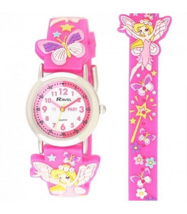 Ravel Children Girls 3D Cartoon Time Teacher Watch Fairy R1513.76