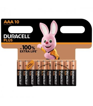 Duracell Plus MN2400+ AAA Alkaline Batteries 10 Per Card