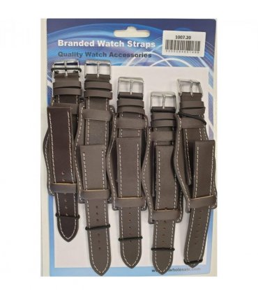 Leather Tan Military Watch Straps Pk5 24mm 1007TN