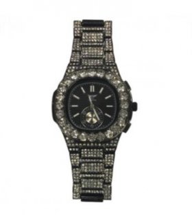 NY LONDON GENTS BLING WATCH  PI-7644 GUNMETAL