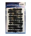 Leather Black Watch Straps Pk10 size 14mm 1005.05