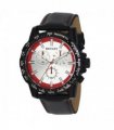 Henley Mens Satin Black Sports Coloured Stitch Multi Eye Watch Red H03015.20