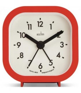 Acctim Robyn Mini Bedside Red Alarm Clock 16304