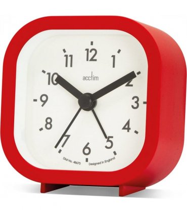 Acctim Robyn Mini Bedside Red Alarm Clock 16304