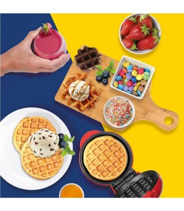 Giles & Posner EK4214G 550W Non-Stick Mini Waffle Maker - Red
