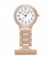 Ravel Easy-Read Nurse White Dial Rose Gold Tone Fob Watch - R1101.40