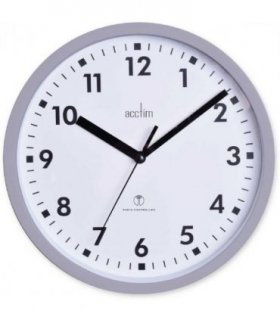 Acctim Nardo 20cm Radio Controlled Grey Wall Clock 74667