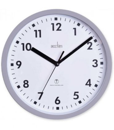 Acctim Nardo 20cm Radio Controlled Grey Wall Clock 74667