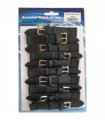 Leather Black Watch Straps Pk10 size 22mm 1005.05