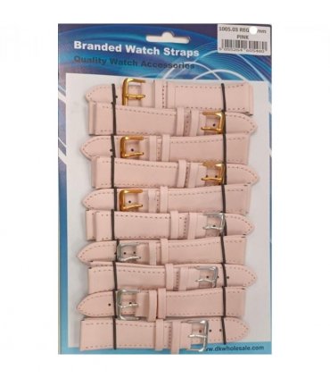 Leather Pink Watch Straps Pk10 size 20mm 1005.03