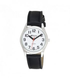 Ravel Mens Classic Strap Watch Black / Silver Watch R0125.01.1