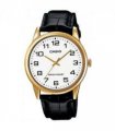 Casio Men's White Dial Black leather Strap watch MTP-V001GL-7BUDF