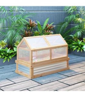 Raised Garden Flower Bed Kit with Greenhouse