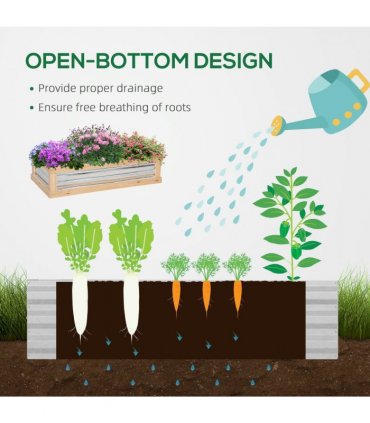 Raised Garden Flower Bed Kit with Greenhouse