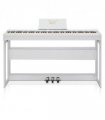 Glarry GDP-104 88 Keys Full Weighted Keyboards Digital Piano with Furniture Stand, Power Adapter, Triple Pedals, Headphone, for All Experience Levels White