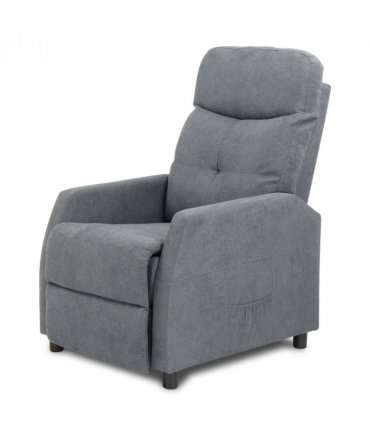 Fabric With 6-Point Massage Heating Function Recliner Light Gray