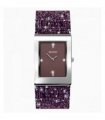 Sekonda Seksy Ladies Bling Rectangular Purple Dial & Purple stone Stainless Steel Bracelet Strap Watch