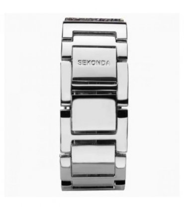 Sekonda Seksy Ladies Bling Rectangular Purple Dial & Purple stone Stainless Steel Bracelet Strap Watch