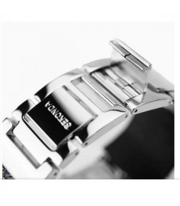 Sekonda Seksy Ladies Bling Rectangular Purple Dial & Purple stone Stainless Steel Bracelet Strap Watch