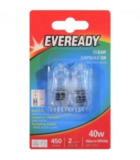 Eveready S815 Halogen Bulb G9 Capsule 240lm 25W Warm White (Pack of 10)