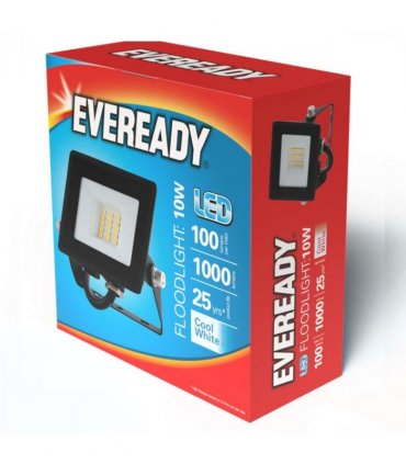Eveready 10W IP65 LED Floodlight - 1050 Lumen - 4,000K (Cool White)
