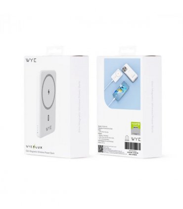 Wyeflux Slim Magnetic 5K Portable Power Bank - White