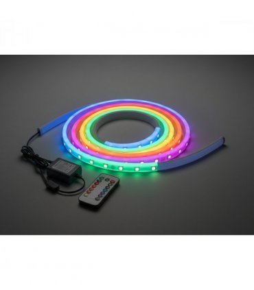 ExtraStar Neon LED Strip 5M Cable with Power Adapter andRemote Control, 9W/M, RGB