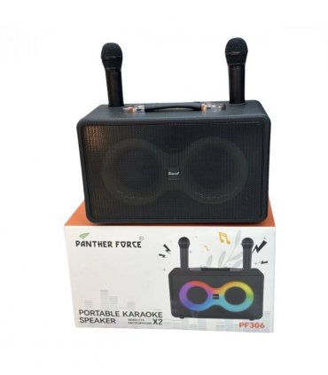 Panther Force Speaker with 2 wireless MIC & RGB LIGHT - PF306