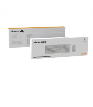Panther Force Wired Keyboard & Mouse Set - White PF290